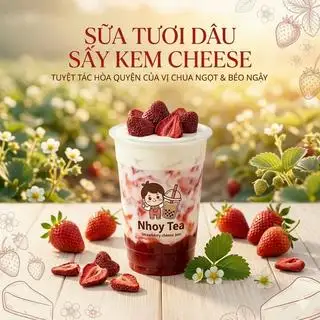 Hình ảnh Sữa Tươi Dâu Sấy Kem Cheese (Mới)