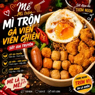 (SIÊU BỰ) Mì Trộn Gà Viên, Viên Chiên trứng – Gấp Đôi Đạm, Gấp Đôi Vị - 67.800 ₫ tại Mê - Mì Trộn Thập Cẩm Quốc Dân - Trương Quyền