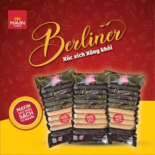 Hình ảnh Xúc xích Berliner túi 500g/ 10 cây (chiên trước khi sử dụng)