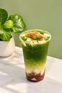 Hình ảnh Rau má đậu đỏ - sữa dừa - dừa khô