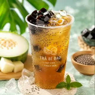 Hình ảnh Trà bí đao hạt chia thạch đen size L