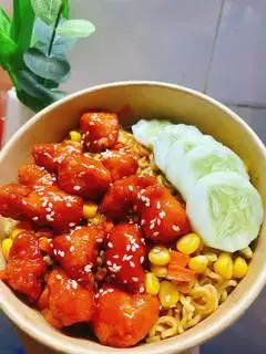 Mì trộn gà sốt cay Hàn Quốc - 55.000 ₫ tại Gà Sốt Hàn Quốc HV Food - Đường 11