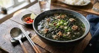 Hình ảnh canh rong biển thịt bằm