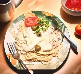 Hình ảnh Mỳ Ý Sốt Kem Nấm Chay (Cream Mushroom of Spaghetti)