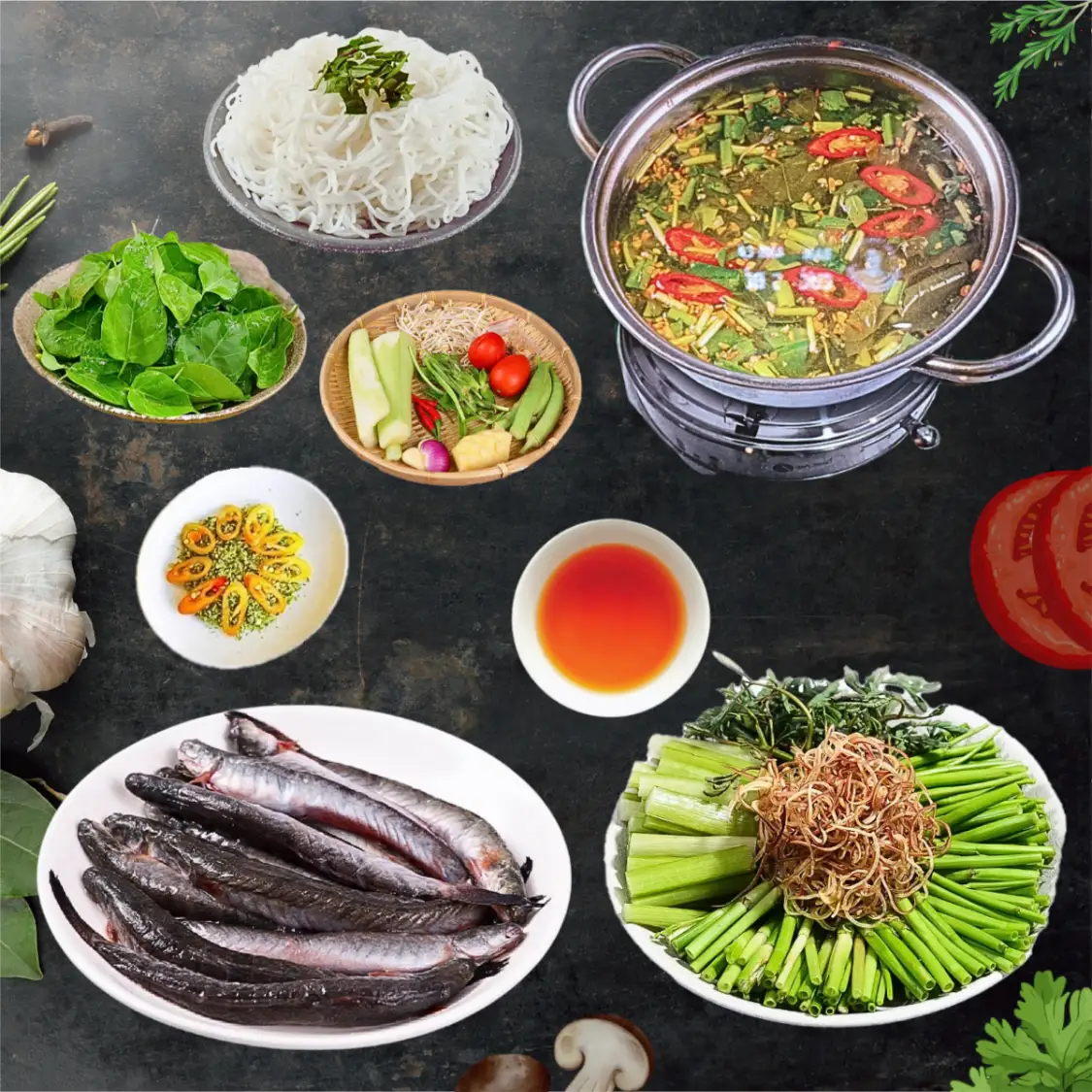 Lẩu cá kèo nấu lá giang, đậu bắp, bạc hà - 289.000 ₫ tại Lẩu Tấn Lực - Chuyên Các Món Lẩu Nam Bộ - Bàu Cát 1