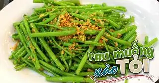 rau muống xào bơ tỏi  - 40.000 ₫ tại Ốc Đêm Bảo Bình - Đinh Tiên Hoàng