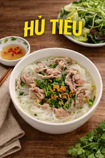 Hủ tiếu bò tái - 60.000 ₫ tại Bún Chả Cá & Bánh Canh Ánh Dương - Đường Số 17