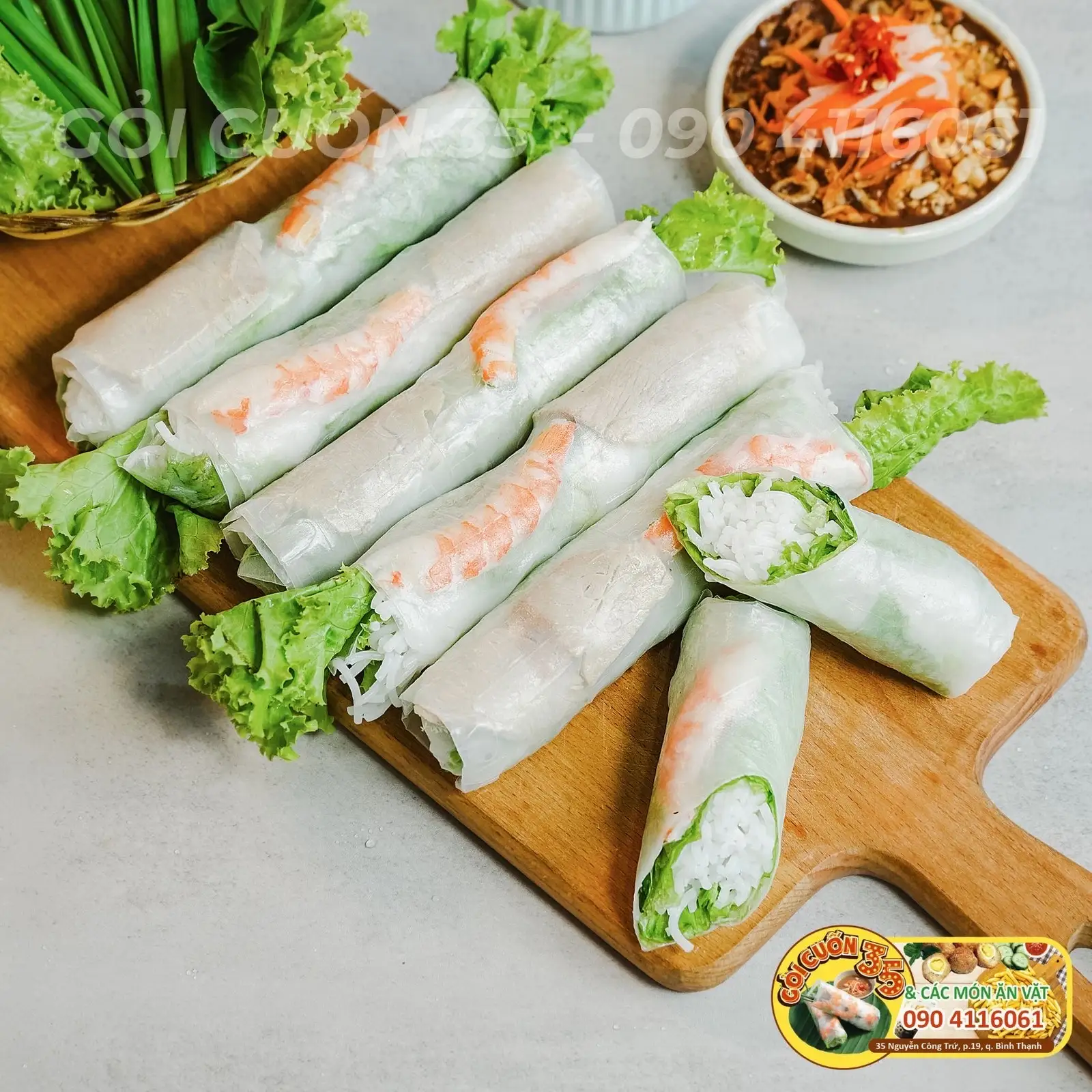 Gói cuốn tôm thịt siêu mê - 12.000 ₫ tại Gỏi Cuốn 35 Ăn Vặt Trà Sữa - Nguyễn Công Trứ