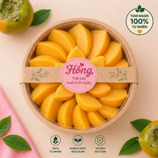 Hình ảnh Hộp Hồng giòn cắt sẵn ướp lạnh