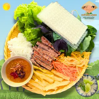Nem nướng cuốn Nha Trang - 68.000 ₫ tại Chú Đào Lochi - Bún Mắm Nêm & Nem Nướng Nha Trang - Lê Văn Lương