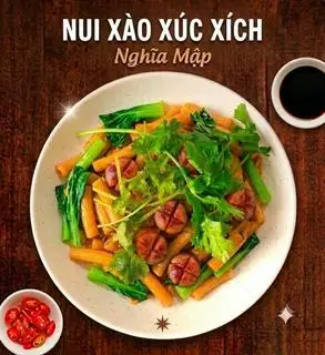 Nui Xào Xúc Xích - 36.000 ₫ tại Nghĩa Mập - Nui Xào Bò & Mì Xào Bò - Tô Hiến Thành