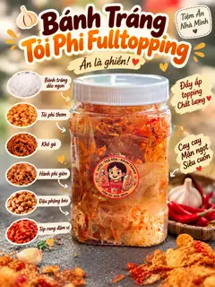 Hình ảnh Bánh tráng tỏi Fulltopping hộp 150g