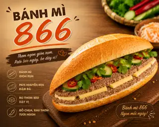 Bánh mì pate bơ - 23.000 ₫ tại Bánh Mì Thịt 866 - Trường Sa