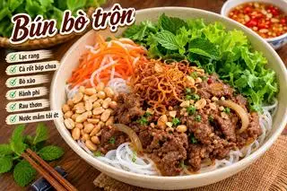 Hình ảnh Bún bò trộn
