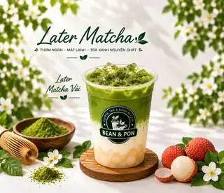 Hình ảnh Latte vải matcha size M 