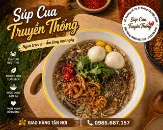 Súp Cua Truyền Thống phần lớn - 50.000 ₫ tại Súp Cua A Nhâm - Đường Số 19