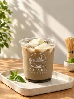 Hình ảnh Houjicha tofu (mặc định cold whisk)