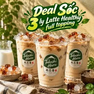 Hình ảnh Combo 3 latte sữa tươi Poland - full topping