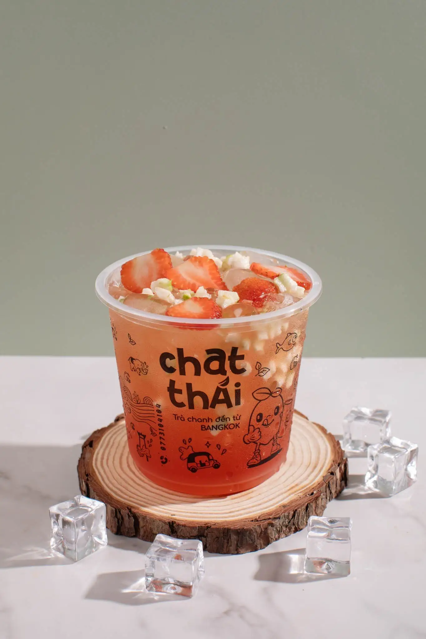 Hình ảnh Trà Dâu Tây Ổi Hồng