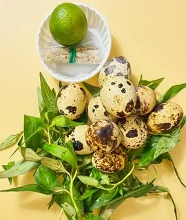 combo 10 trứng cút( rau răm & muối tiêu) - 20.000 ₫ tại Bánh Tráng Trộn Cô Dư - Nguyễn Trung Ngạn