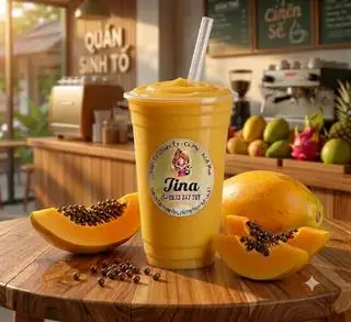 Sinh tố Đu Đủ - 35.000 ₫ tại Tina - Nước Ép, Sinh Tố & Bánh Flan - Trần Hưng Đạo