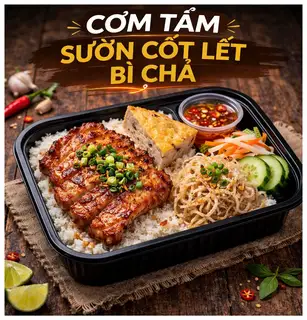 Cơm Tấm Sườn Bì Chả  - 99.980 ₫ tại Cơm Tấm Nè - Sườn Non Nướng Sả & Cơm Sườn Nướng Mềm - Nguyễn Đình Chiểu	