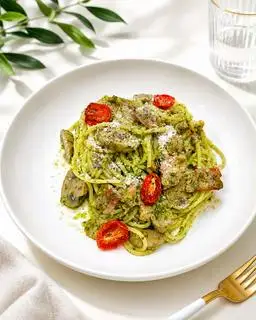 Hình ảnh Mì Ý sốt pesto bacon