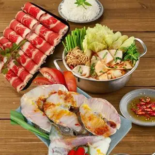 Lẩu Cá Tầm Vị Thái + 500g Ba Chỉ Bò Mỹ - 397.000 ₫ tại Lẩu Thái Cá Bớp Đệ Nhất - Nguyễn Văn Lạc