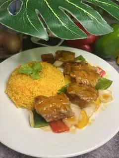 Hình ảnh Cơm sườn xào chua ngọt
