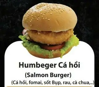 Hình ảnh Humbeger cá hồi - Salmon burger