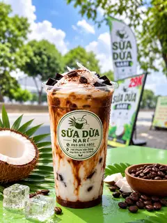 Hình ảnh Sữa Dừa Cafe thạch sương sáo