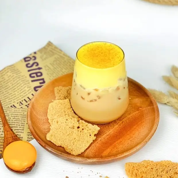 Hình ảnh Trà sữa nướng kem trứng chảy