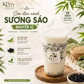 Hình ảnh Sữa đậu nành sương sáo nguyên vị