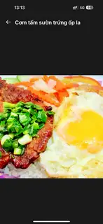 Cơm tấm sườn trứng ốp la - 65.000 ₫ tại Cơm Tấm Cô Hai Châu - Nơ Trang Long
