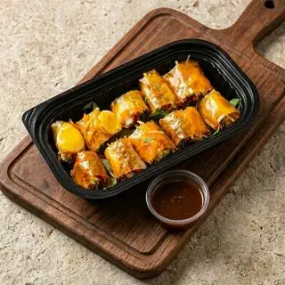 Hình ảnh [sốt me ] Bánh tráng cuốn tép mỡ trứng lòng đào chấm sốt me