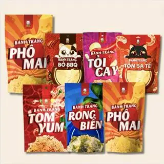 Hình ảnh Combo 7 Túi Bánh Tráng Mèo Food
