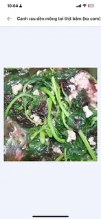 Canh rau Dền mồng tơi thịt bầm (ko cơm) - 75.000 ₫ tại Quán Cơm Nhà - Phạm Ngũ Lão