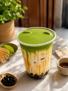 Hình ảnh Matcha trân châu đường đen