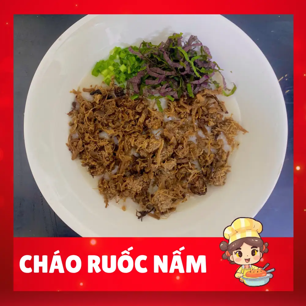 Hình ảnh Cháo ruốc nấm quẩy