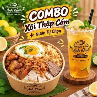 Hình ảnh Combo: Xôi Thập Cẩm + Nước Tự Chọn