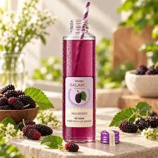 Hình ảnh Vivazz Balance - Nước trái cây có chất xơ và lợi khuẩn - vị Dâu tằm - 330 ml