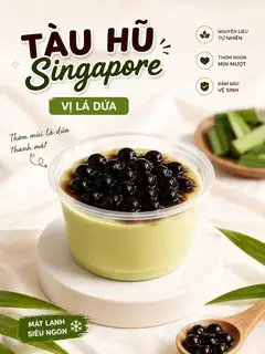 Hình ảnh Tàu hũ Singapore lá dứa