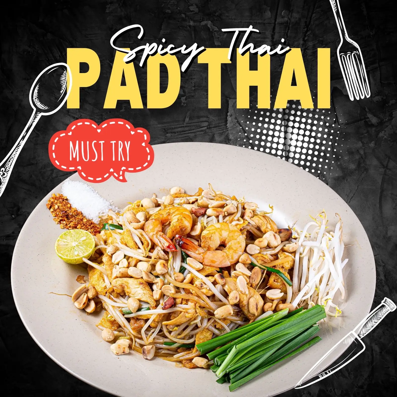 Pad Thai (Hủ Tiếu Xào Thái Lan) - Padthai - 69.000 ₫ tại Mango Story Saigon - Món Thái - Đặng Văn Ngữ