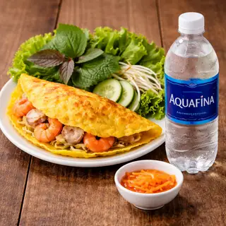 Hình ảnh Combo 5 bánh xèo tôm thịt  kèm nước suối