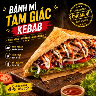 bánh mì tam giác kebab - 32.000 ₫ tại Crispy Kebab - Bánh Mì Thổ Nhĩ Kỳ - Liên Tỉnh 5