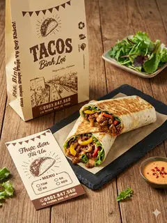 Tacos bò - Beef tacos - 60.000 ₫ tại Tacos Bình Lợi - Bình Lợi