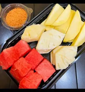Hình ảnh thơm+dưa hấu + xoài+ muối tôm 