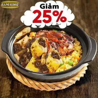 Hình ảnh Cơm Thố Xá Xíu Trứng Cuộn