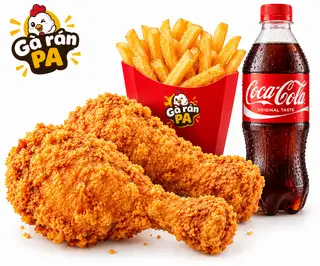 Hình ảnh Combo 2 Gà Giòn Khoai Tây kèm Coca-cola 
