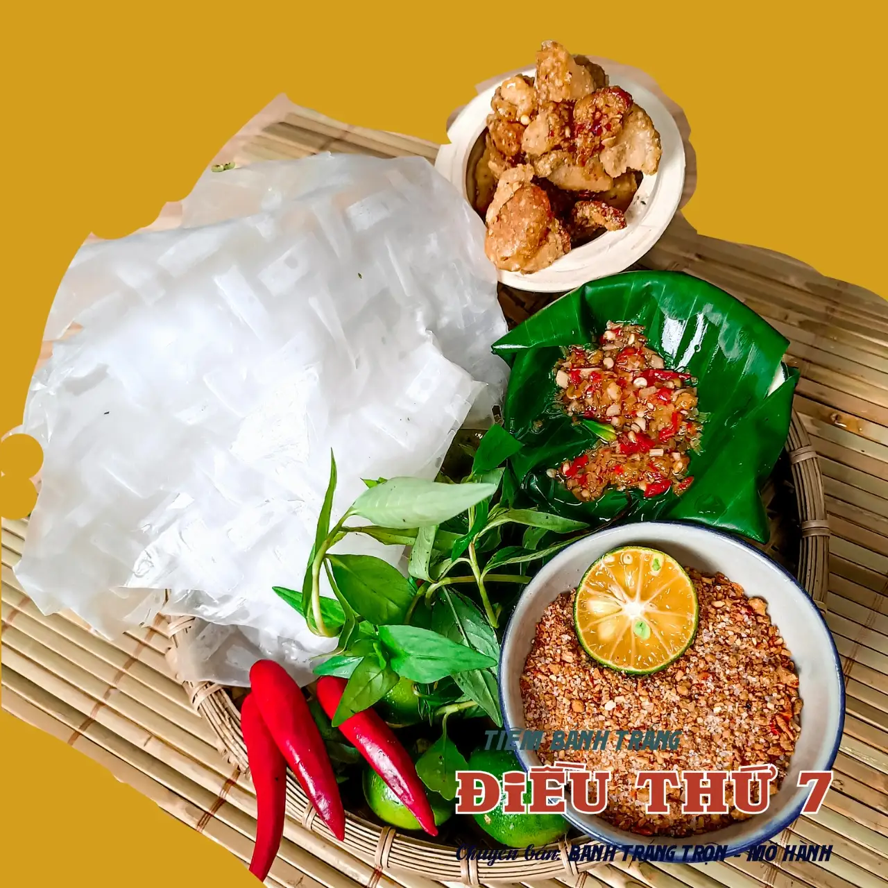 Hình ảnh Bánh Tráng Chấm Tóp Mỡ